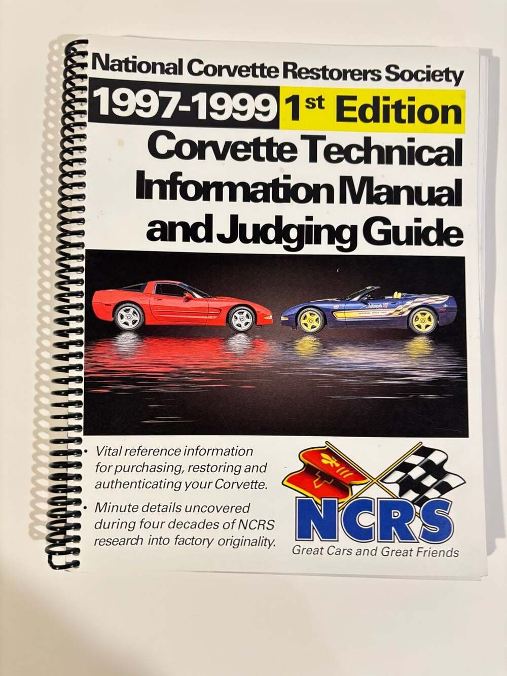 NCRS 1997-1999 1st Edition Corvette Technical Information Manual and Judging Gui